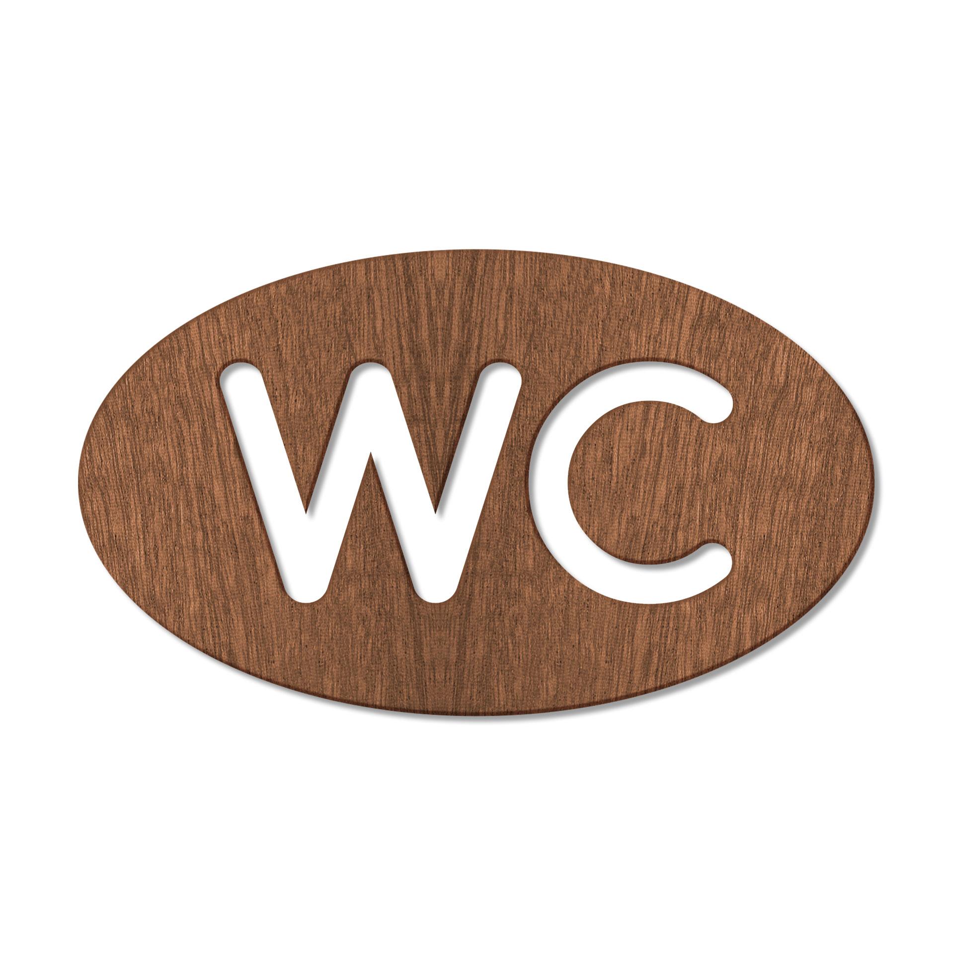 Arte en madera de caoba - WC