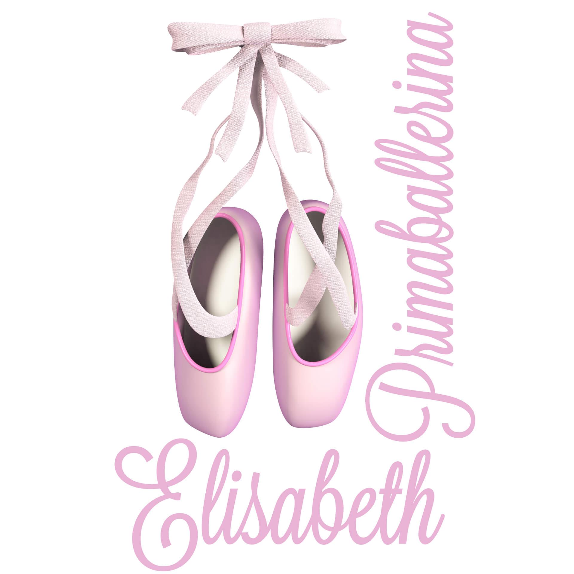 Wandtattoo  Agullo - Ballettschuhe + Name