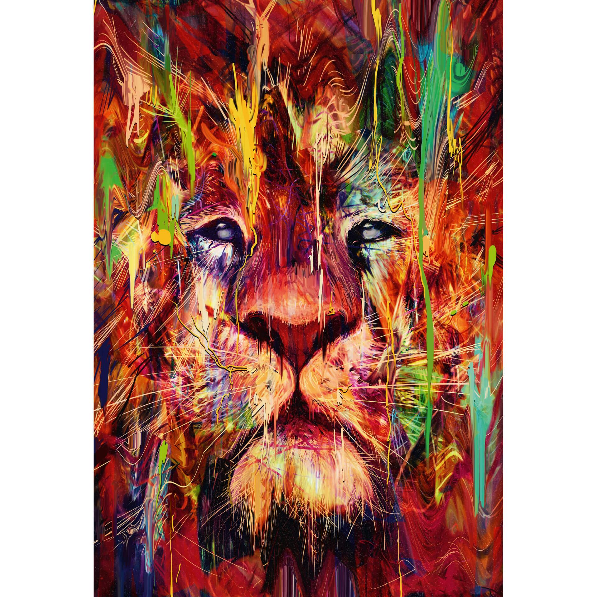 Fotobehang Nicebleed - Lion red