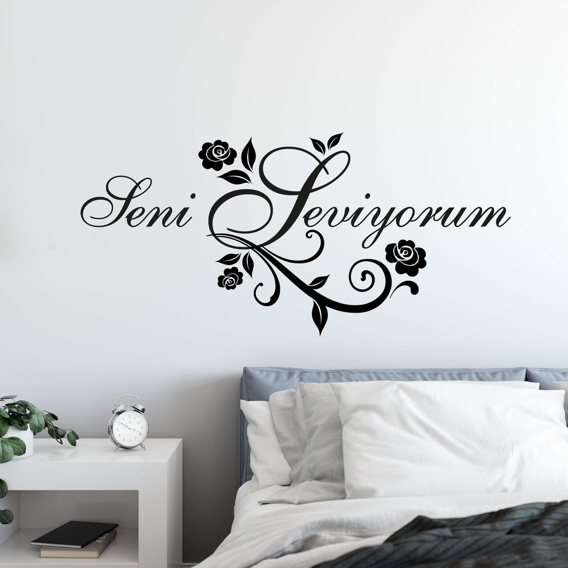 Muursticker Seni Seviyorum