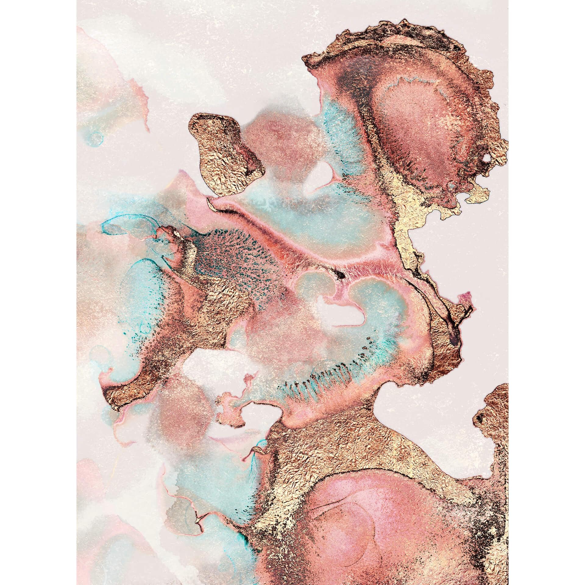 Fotobehang Fredriksson - Golden ink with nuances in rosé