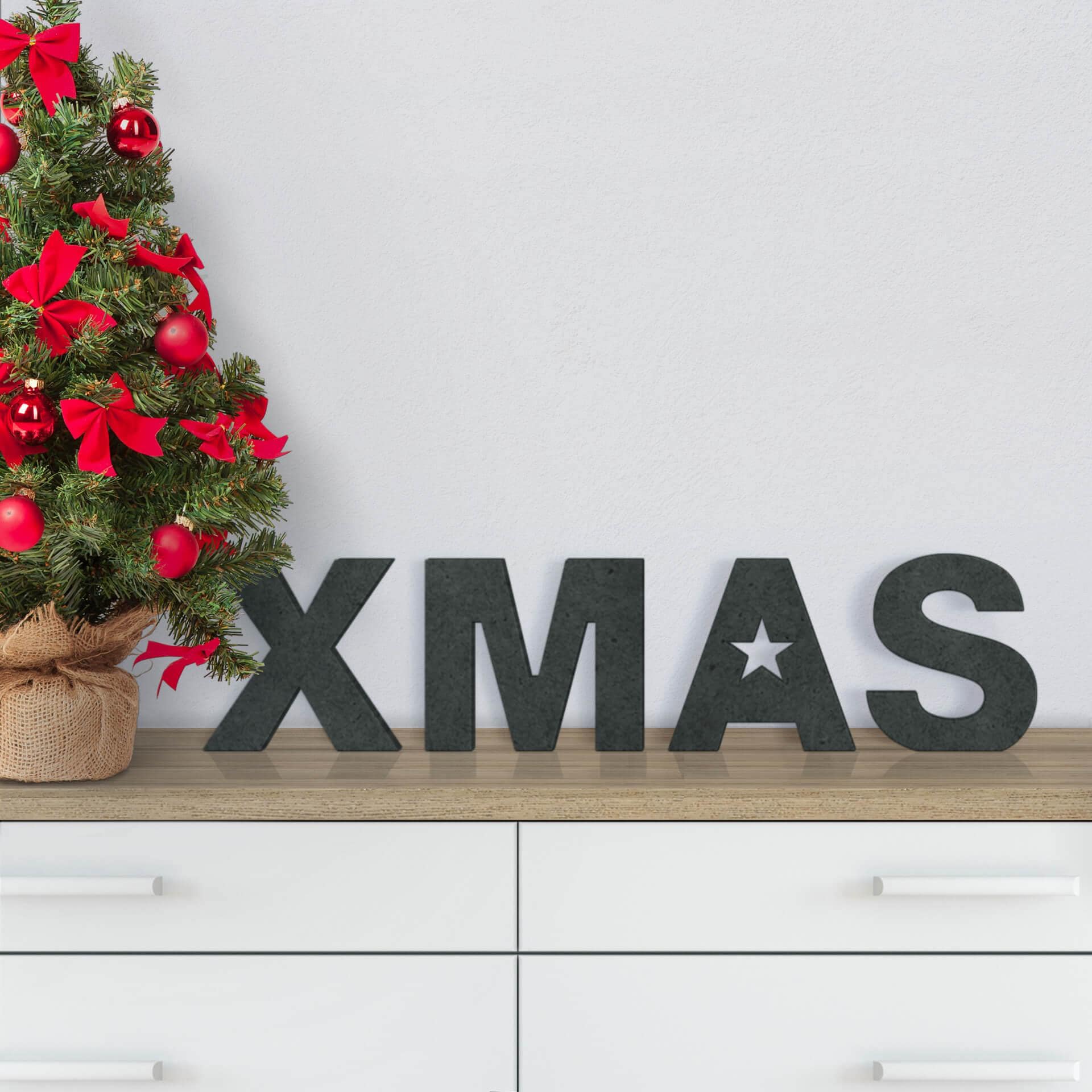 Scritta in MDF - XMAS