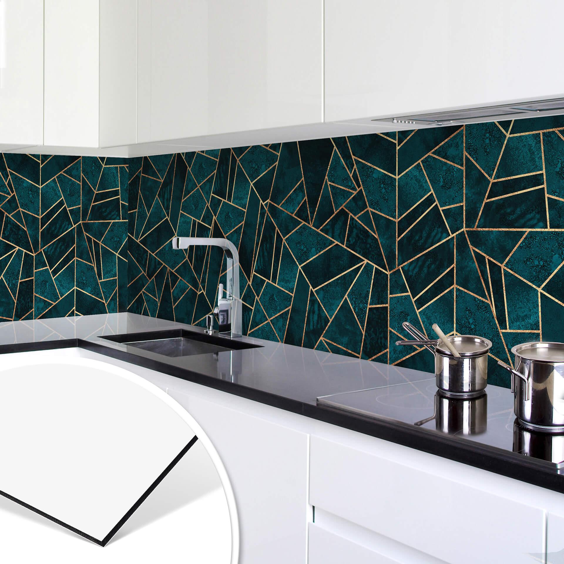 Keukenachterwand Fredriksson - Blue Green Emeralds