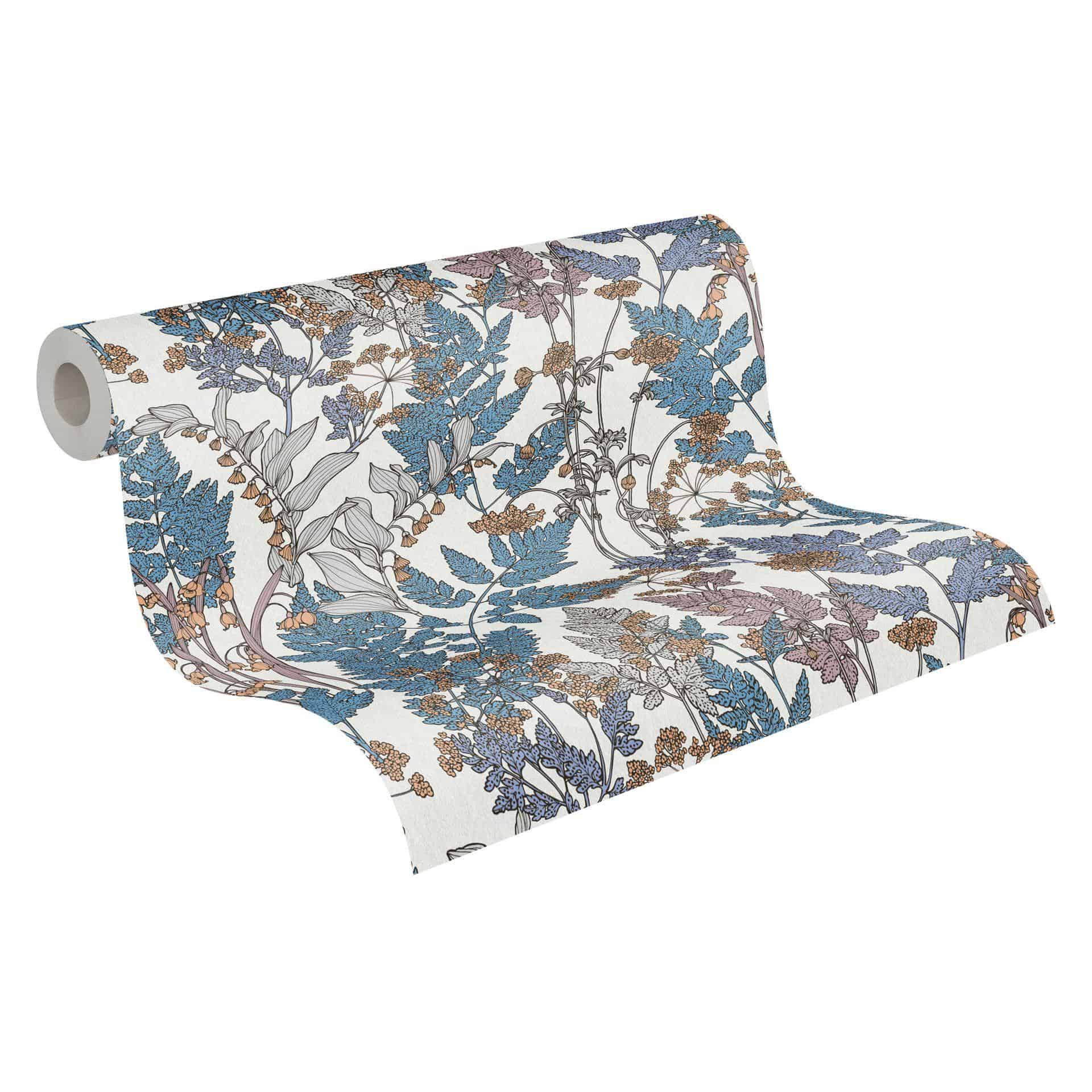 Architects Paper Floral Impression - Papier peint intissé fleuris, bleu