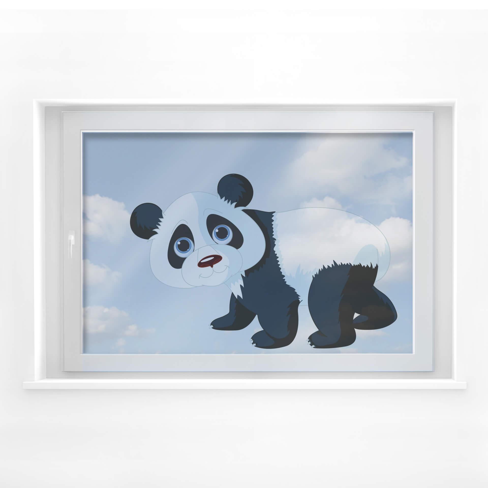 Decoración de ventanas Running Panda