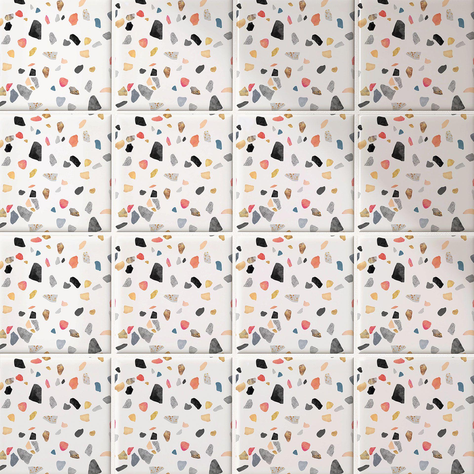 Azulejos Adhesivos Fredriksson - Terrazo de colores - Lote de 12