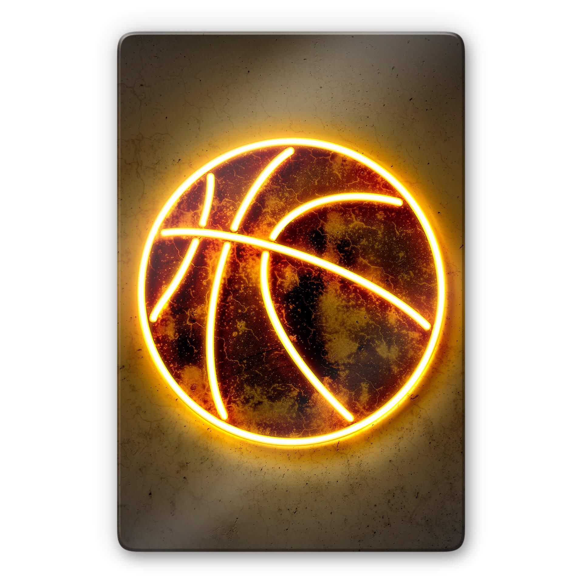 Glasschilderij Mielu - Basketbal
