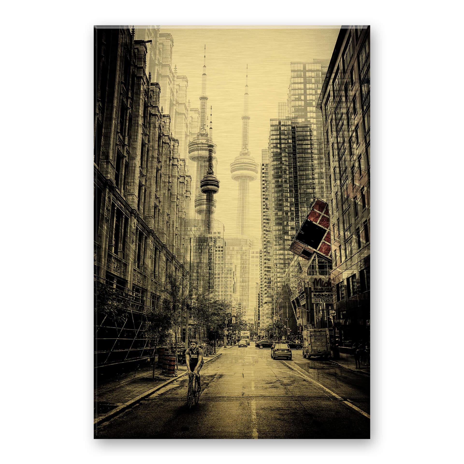 Alu-Dibond met goudeffect Chiriaco - Streets of Toronto