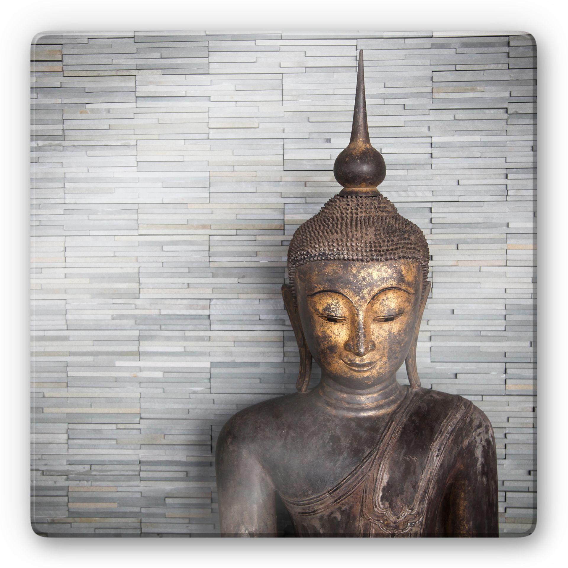 Tableau en verre - Thailand Buddha - carré