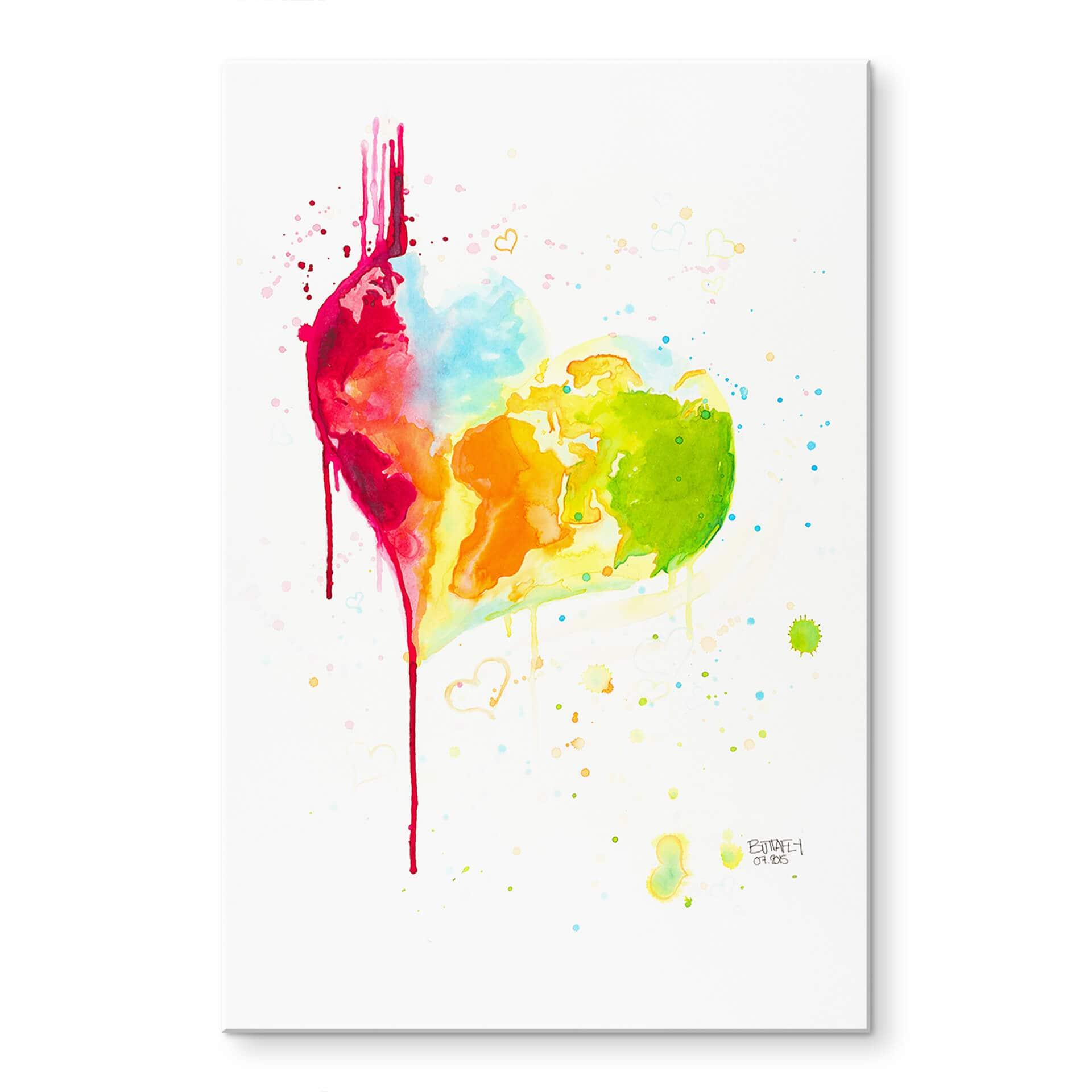 Tableau en verre acrylique - Buttafly - Heart World