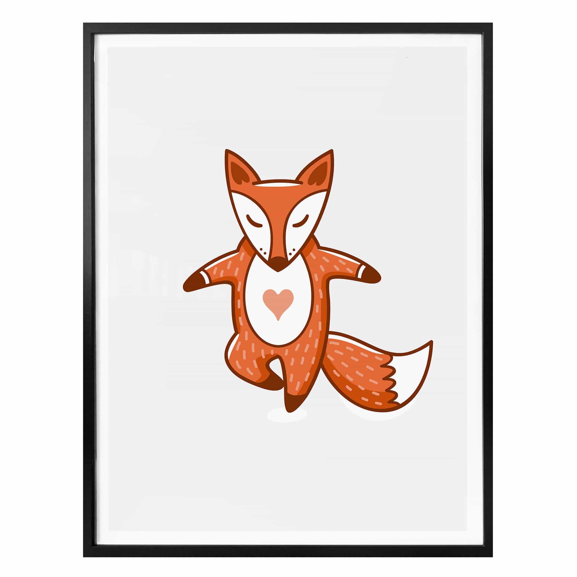 Affiche - Yoga-renard 09
