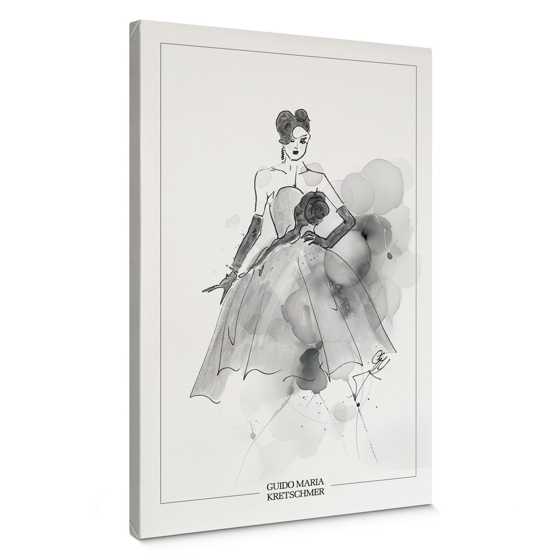 Leinwandbild Audrey in Schwarz-weiß - Guido Maria Kretschmer Kollektion - 40x60 cm
