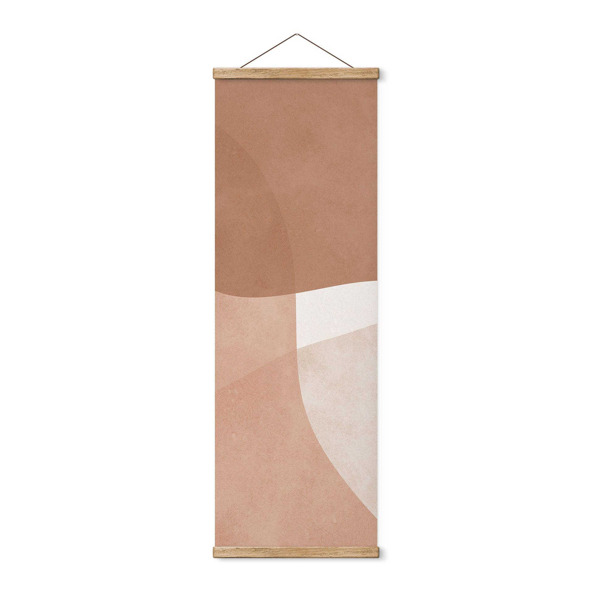 Póster de tela Formas de acuarela boho en tonos marrones - Costa - Panorama