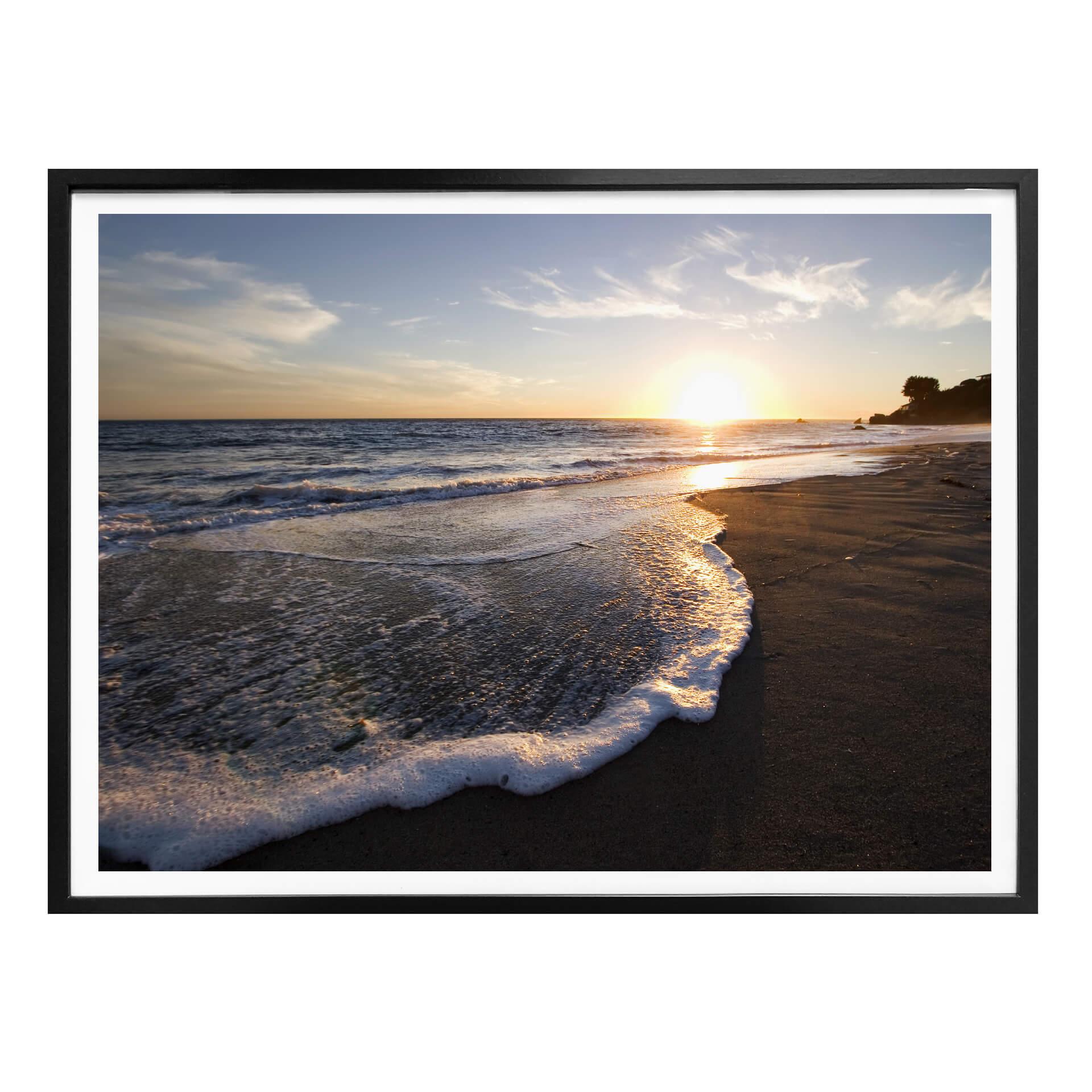 Plakat - Solnedgang ved havet