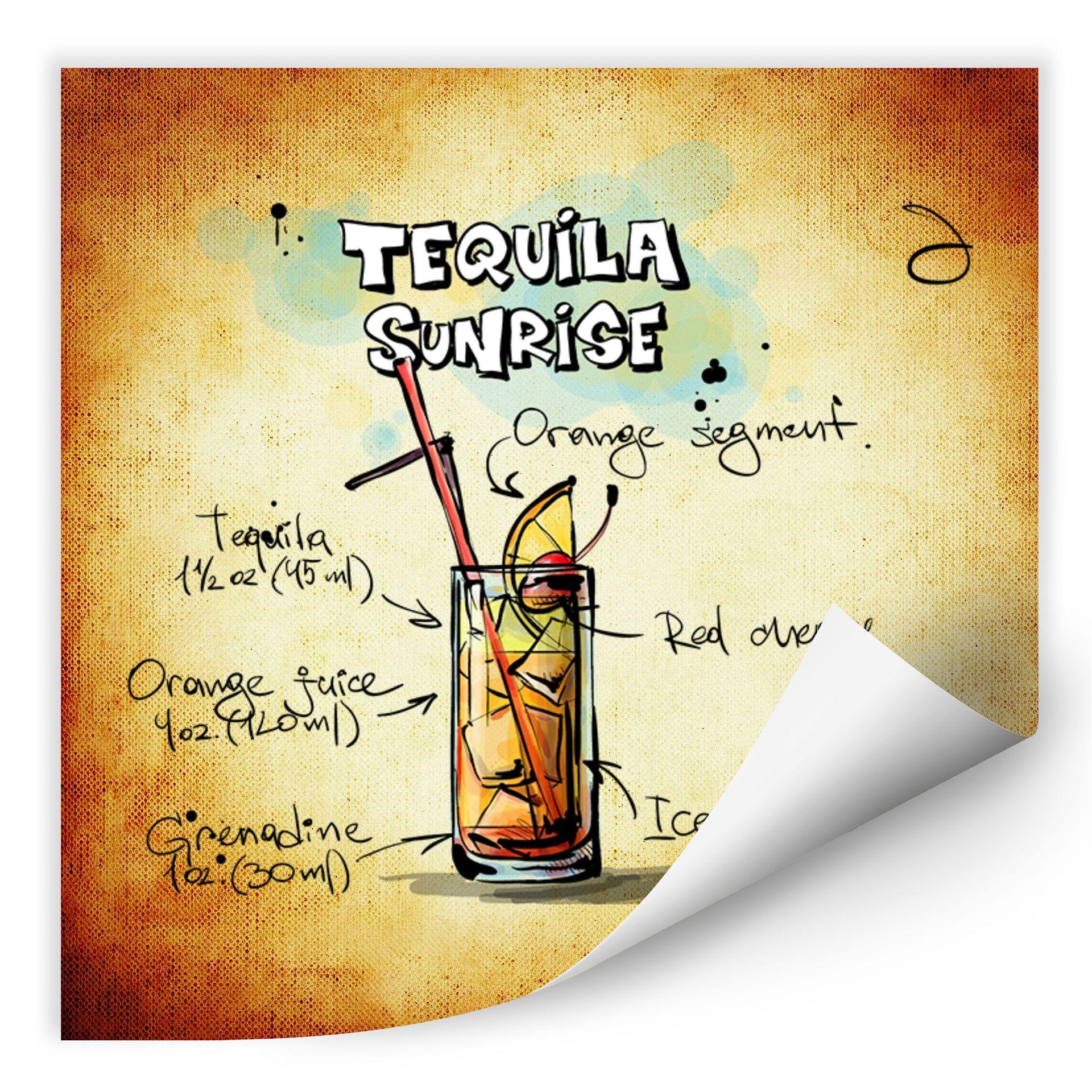 Muurprints Tequila Sunrise Recept