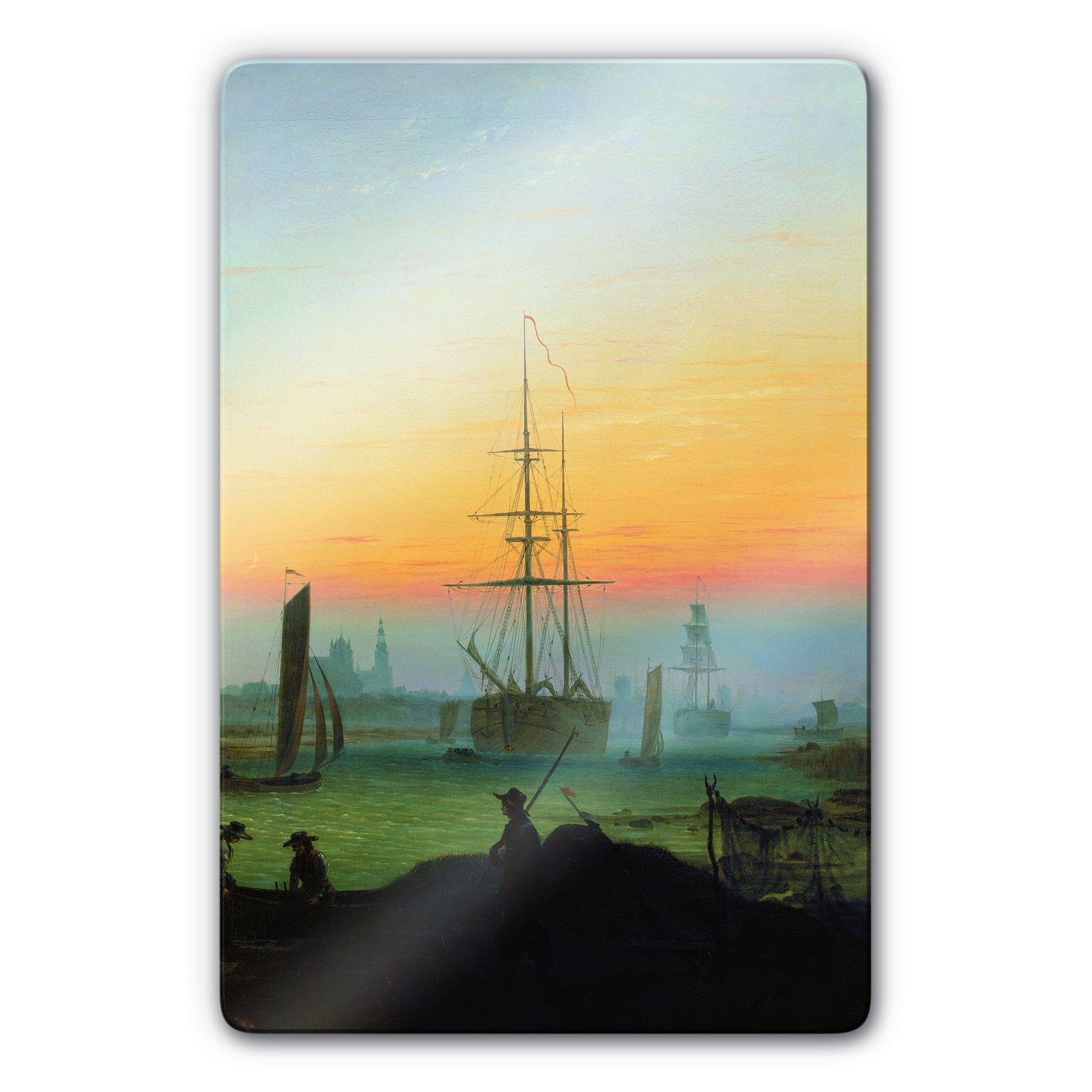 Stampa su vetro Friedrich - Porto di Greifswald