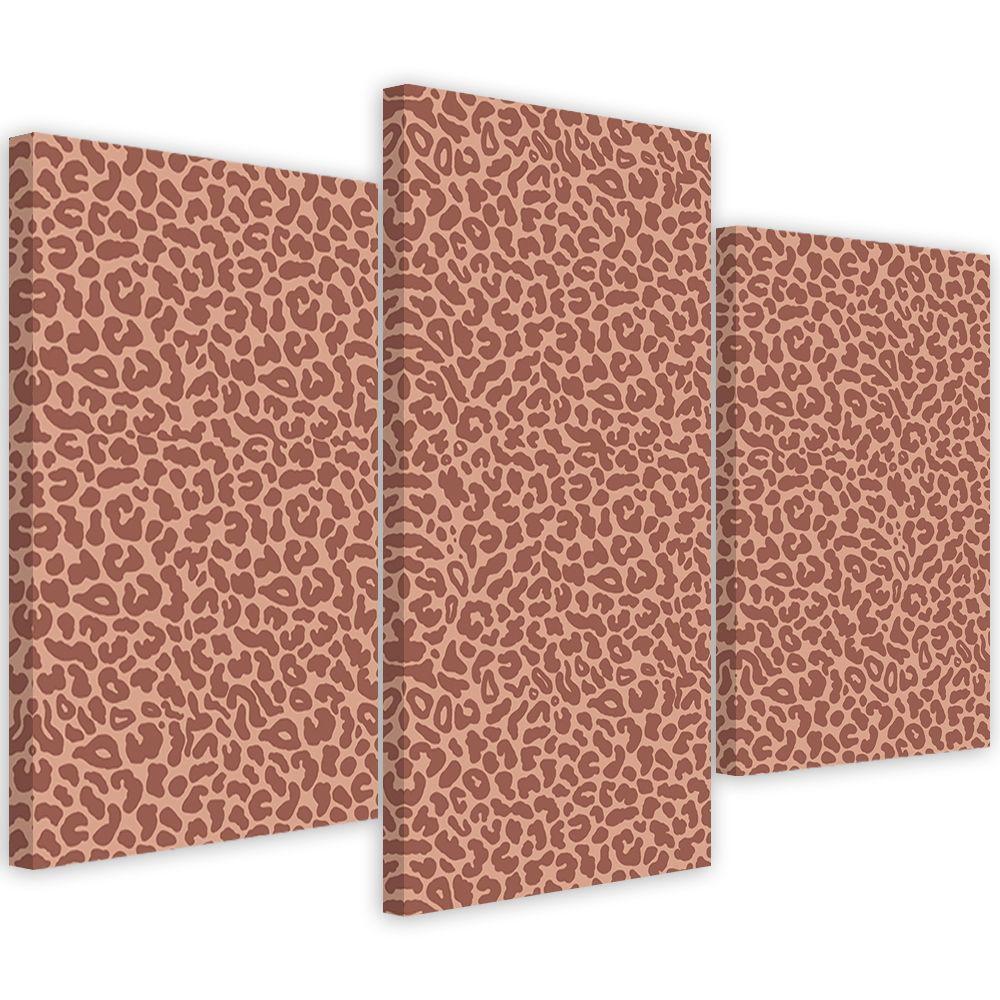 3 stykke lærredsprint, Leopard Leopard Pels Patches Mønster