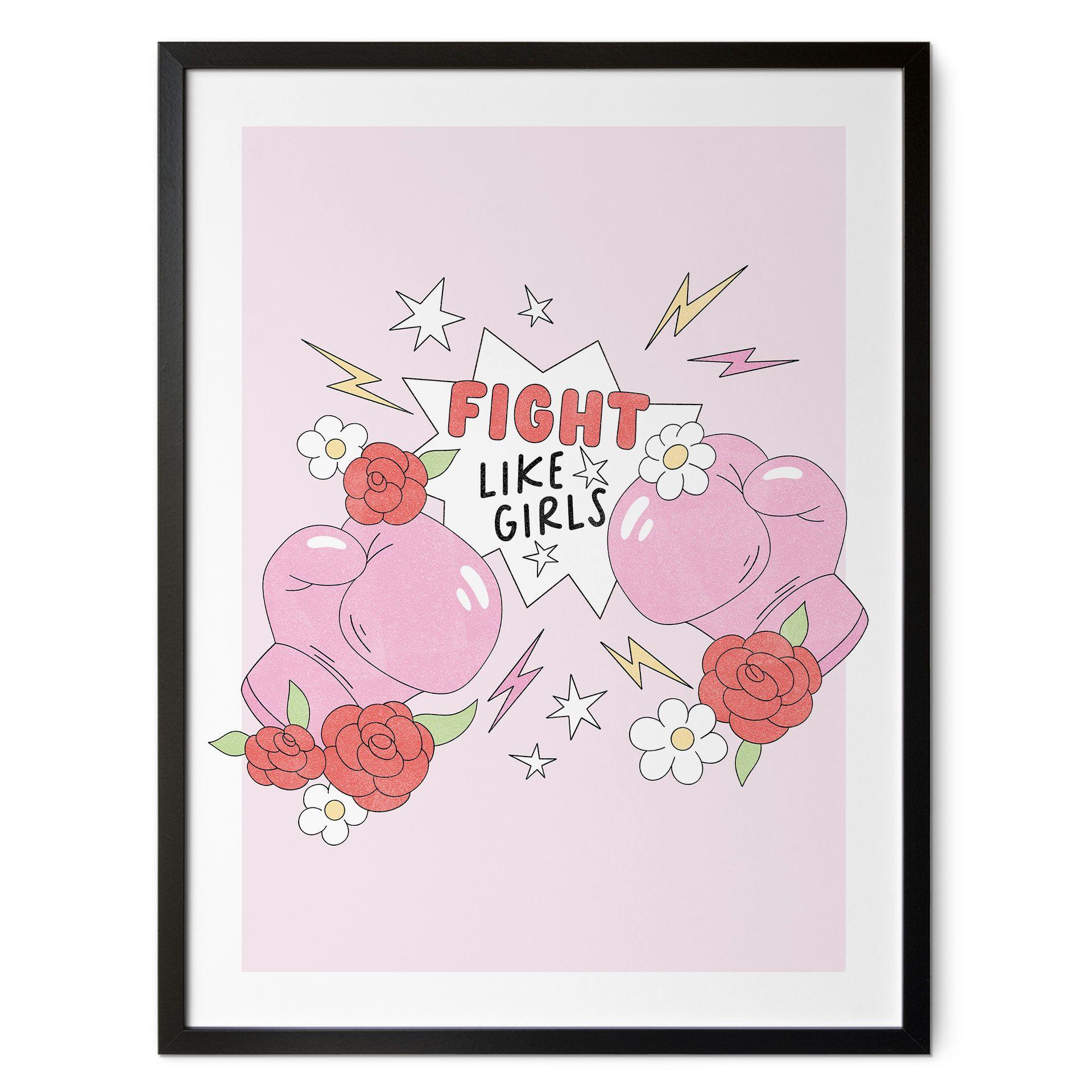 Póster Fight Like Girls - Poder feminista