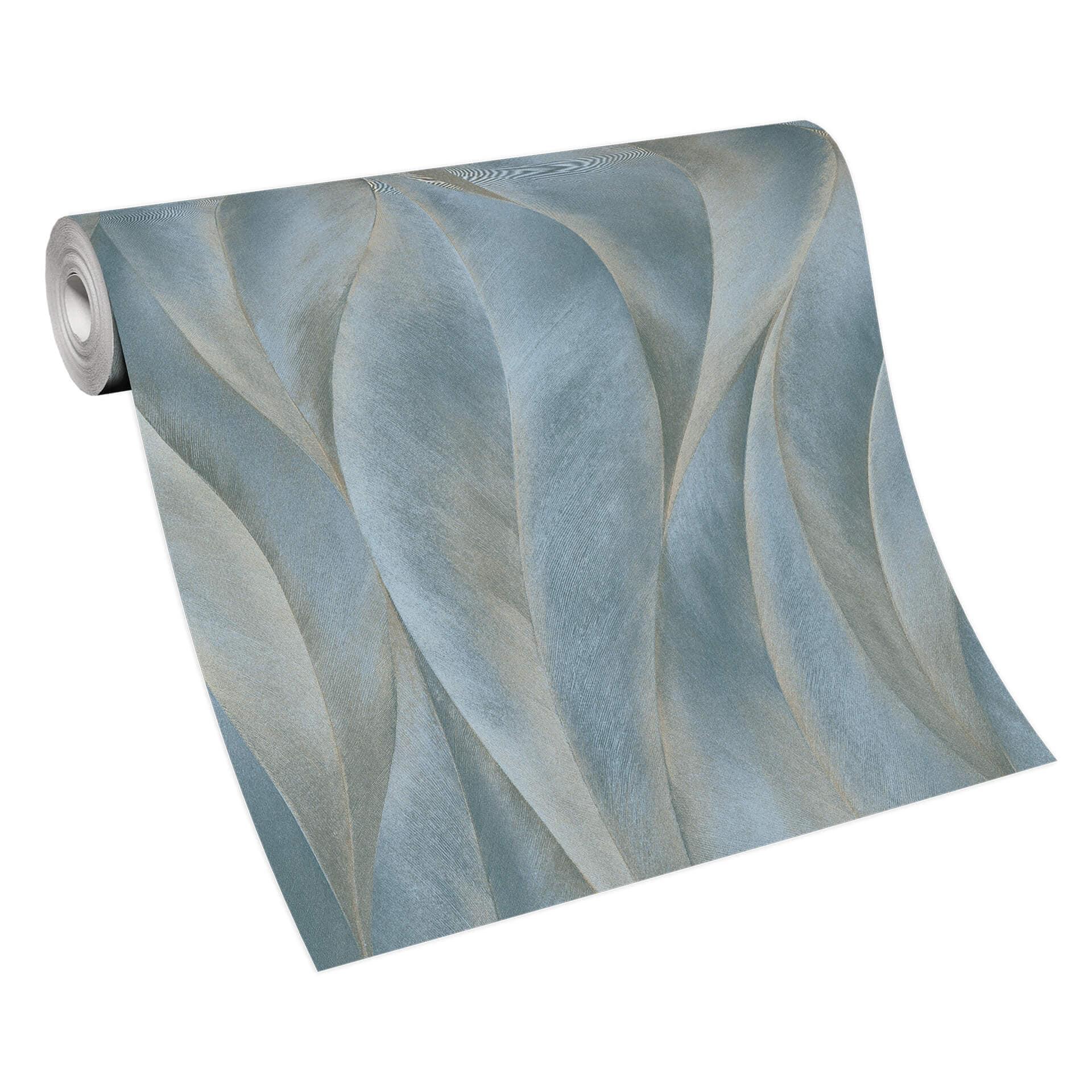 Papel pintado tejido-no tejido Guido Maria Kretschmer Fashion for Walls azul oscuro