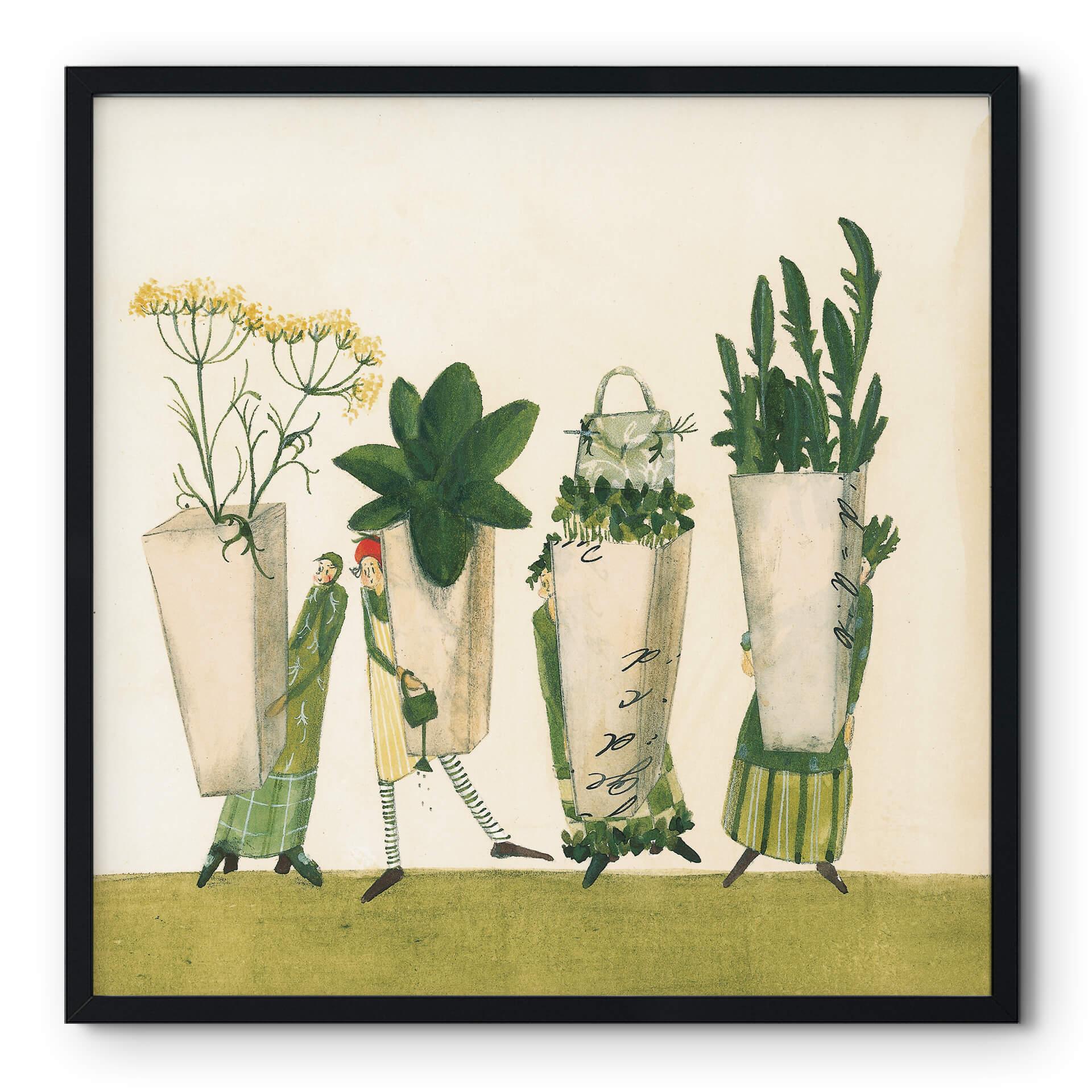 Póster Leffler - Semillas de plantas aromáticas