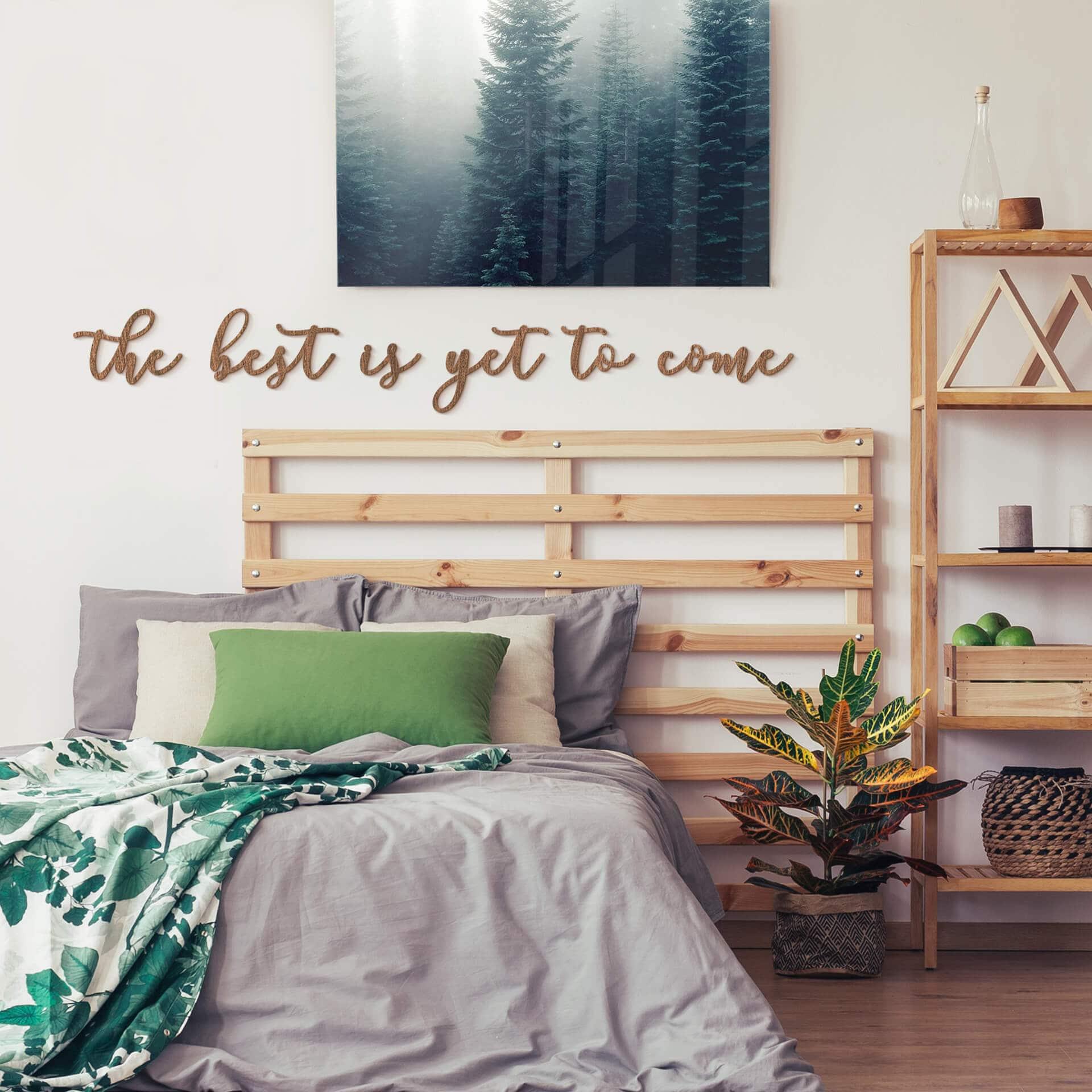 Træbogstaver - The best is yet to come - Mahogni