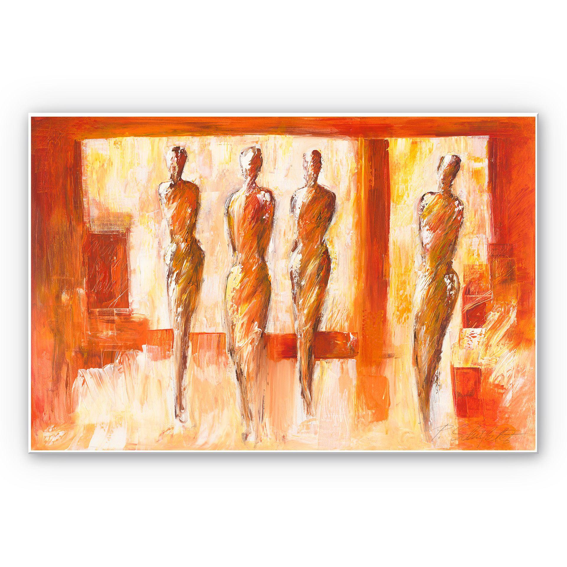 Tableau Forex - Schüßler - Quatre personnages en orange
