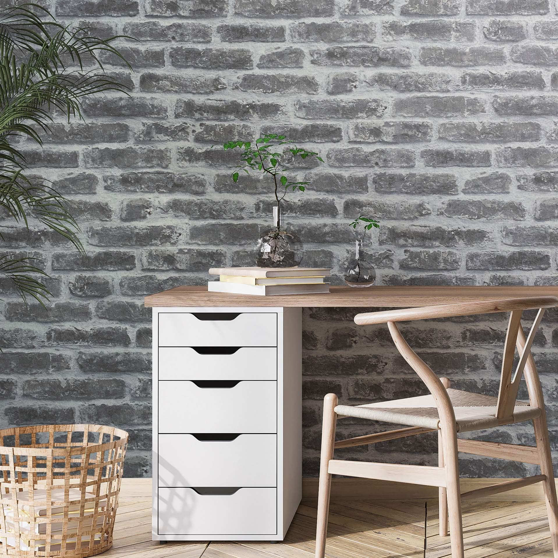Sten-effekt tapet, non-woven tapet Novamur Jackie greige