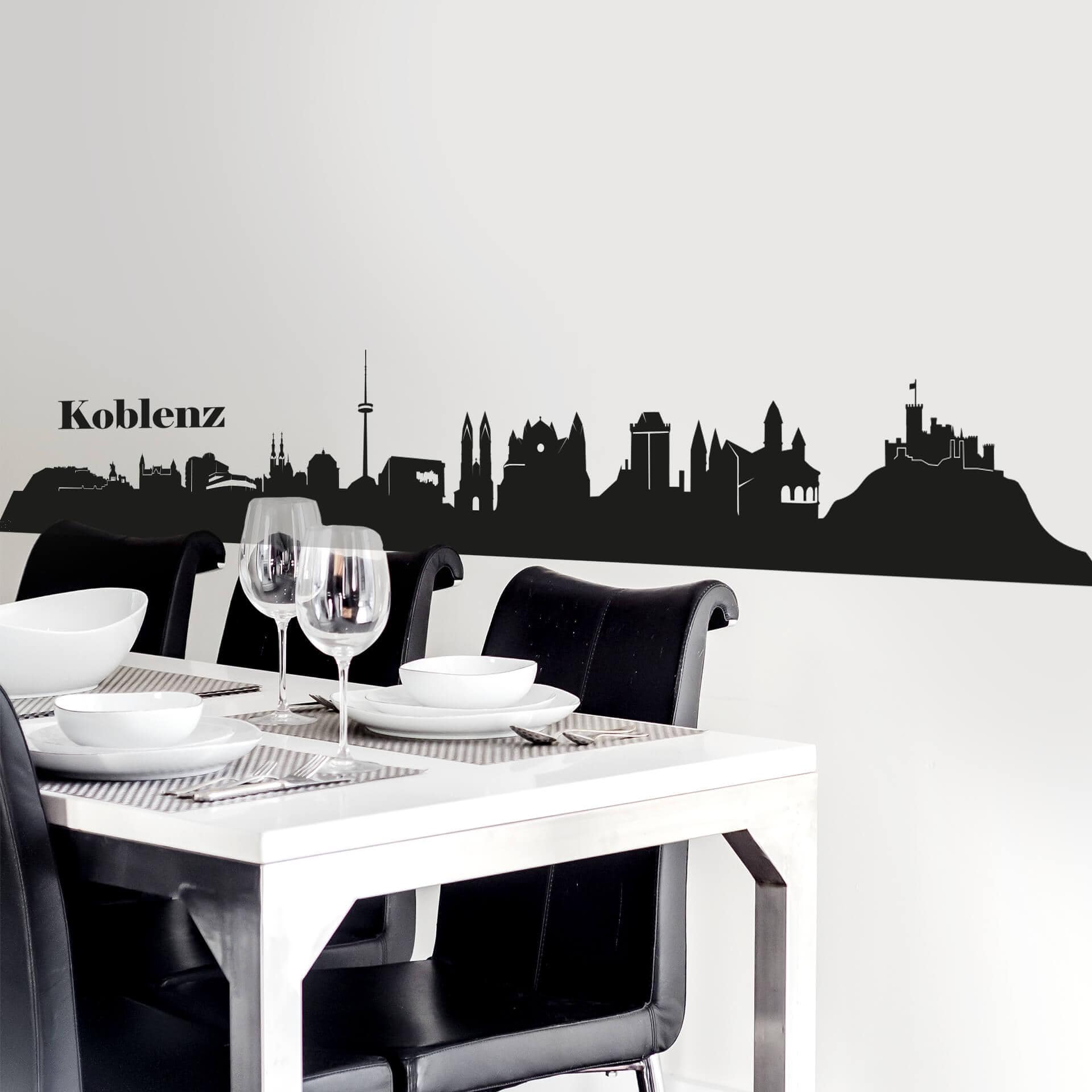 Sticker mural Skyline de Coblence