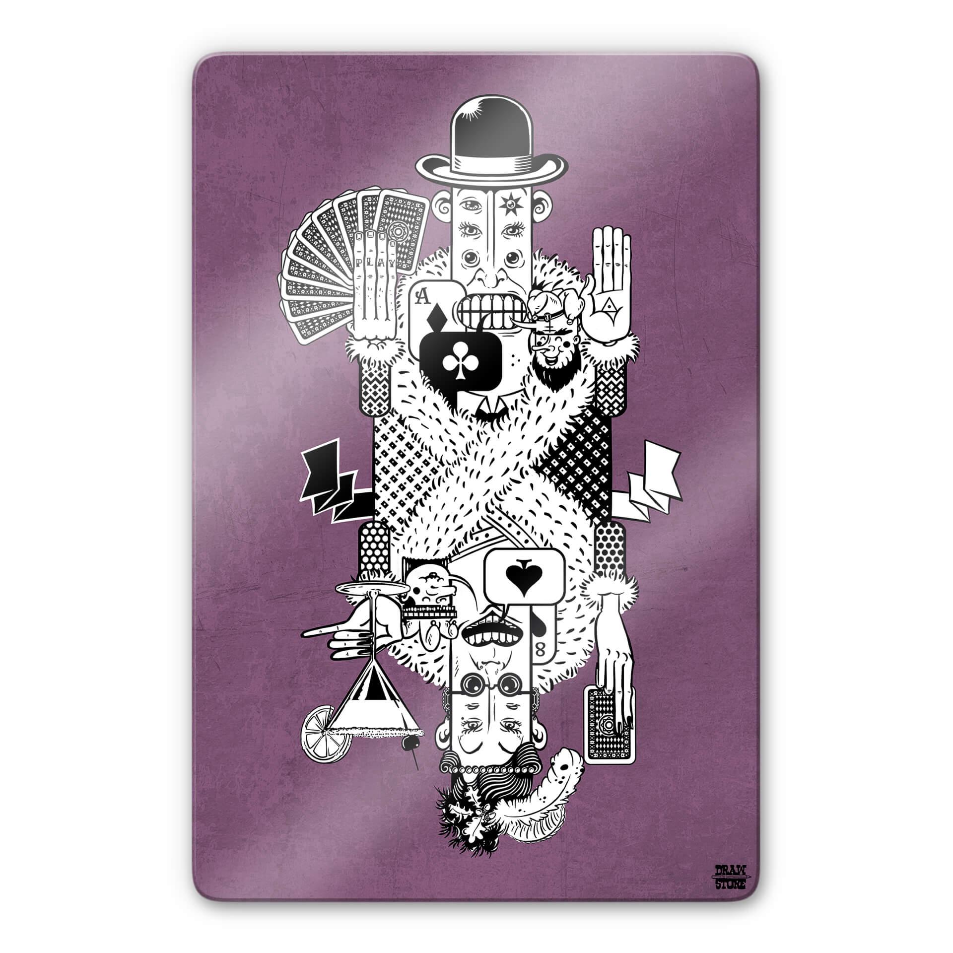 Glasschilderij Drawstore – Playing Cards