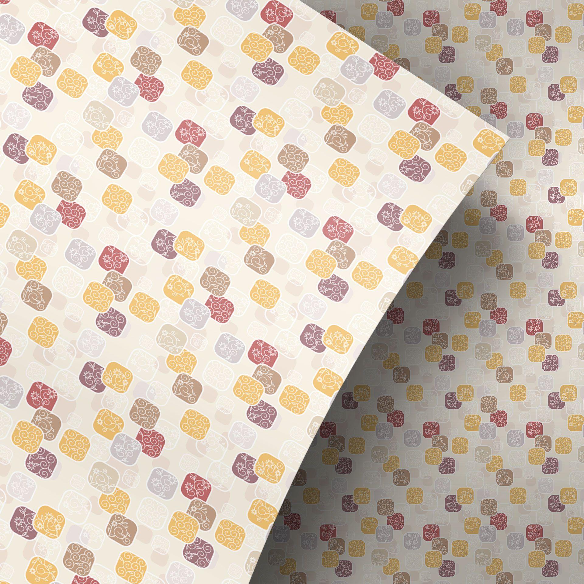 Møbelfolie, dekorativ folie - kan tørres af - Retro Squares