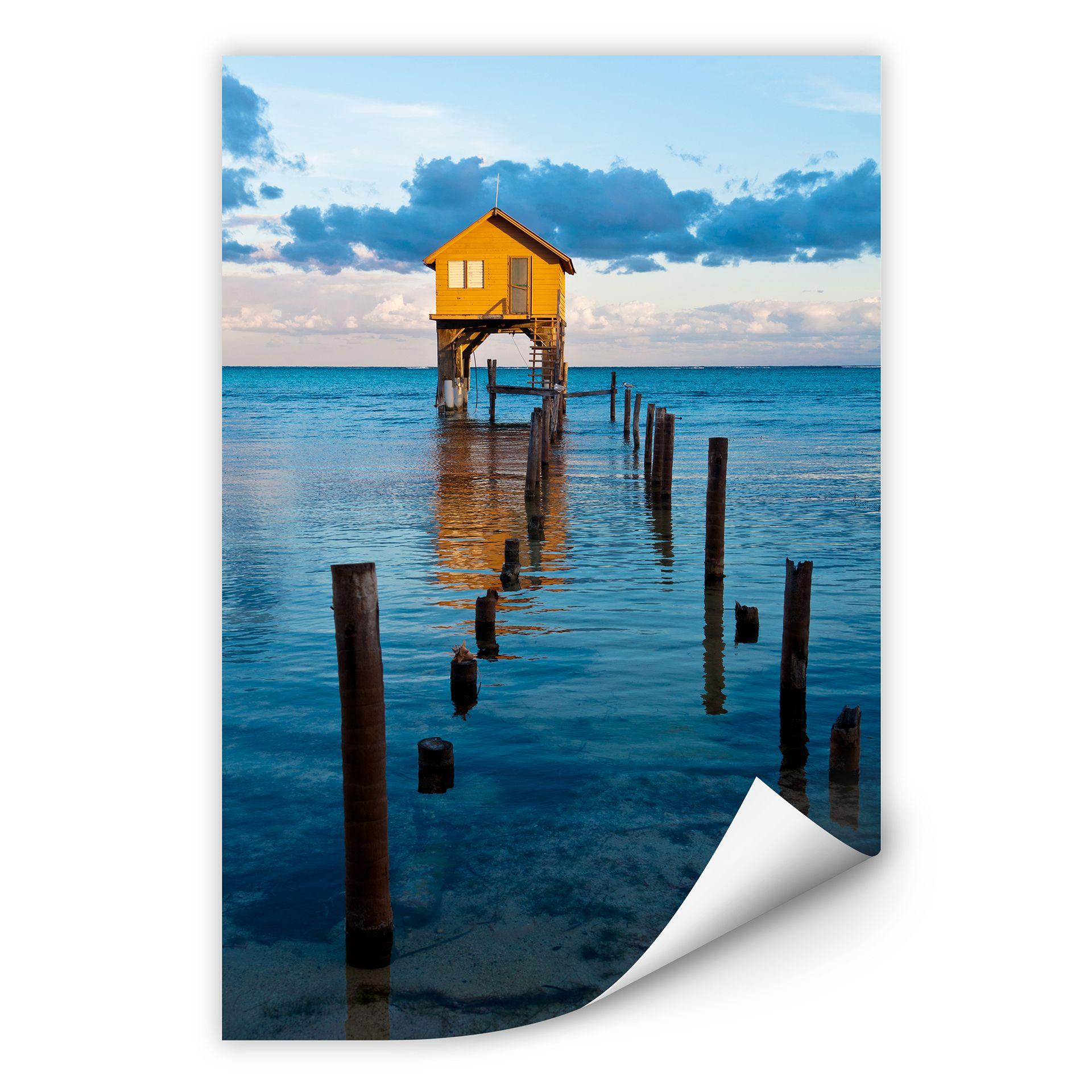 Zelfklevende Poster - House on the Lake