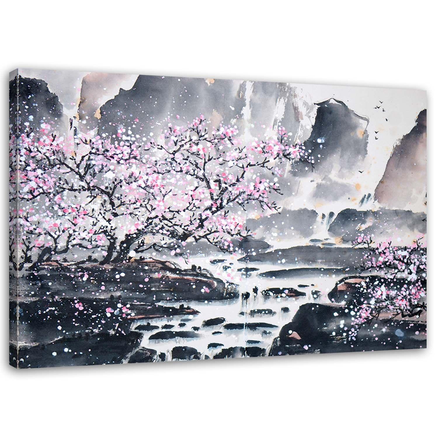 Canvasbillede, Japansk akvarel