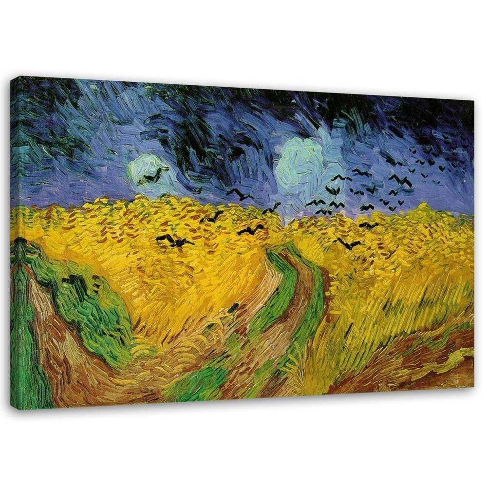 Canvasbillede, Hvedemark med ravne - Vincent van Gogh
