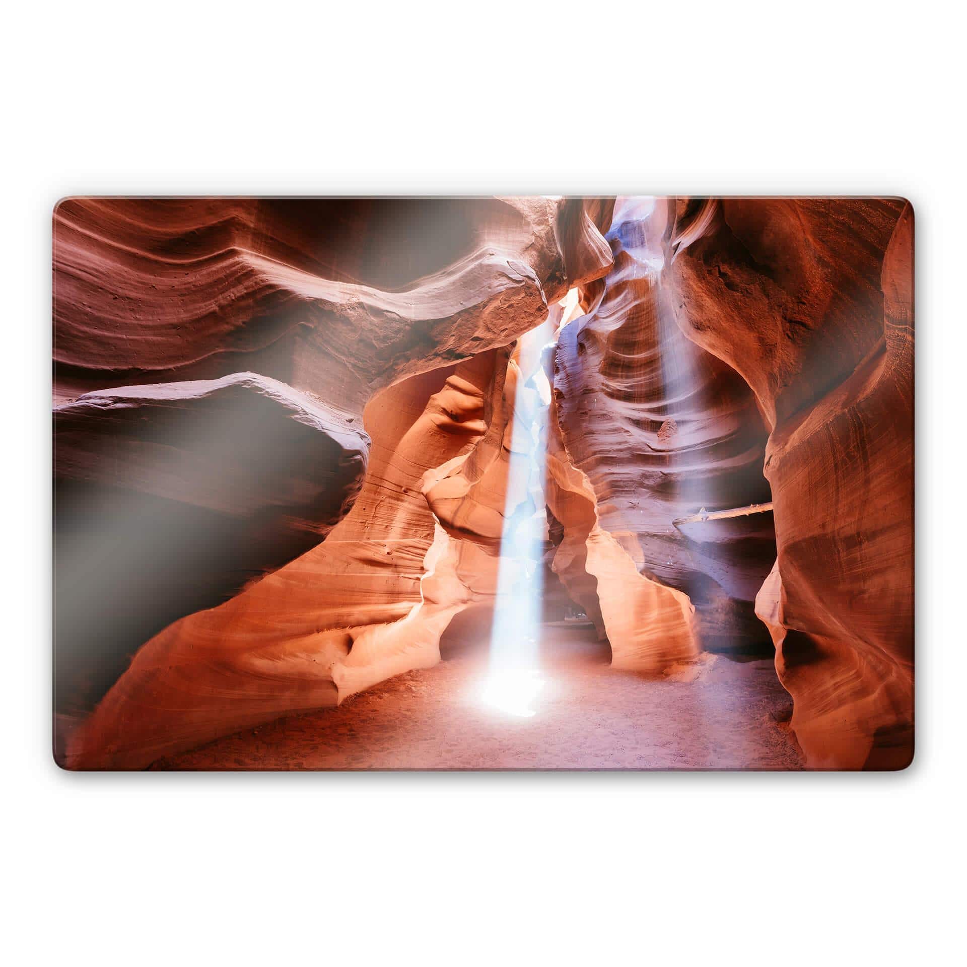 Tableau en verre Colombo - Rayons de soleil à Antelope Canyon