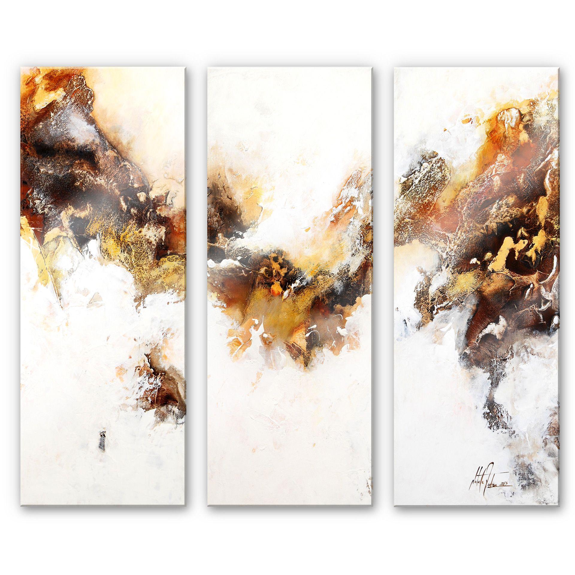 Tableau en verre acrylique - Fedrau - Or liquide 03 (3 parties)