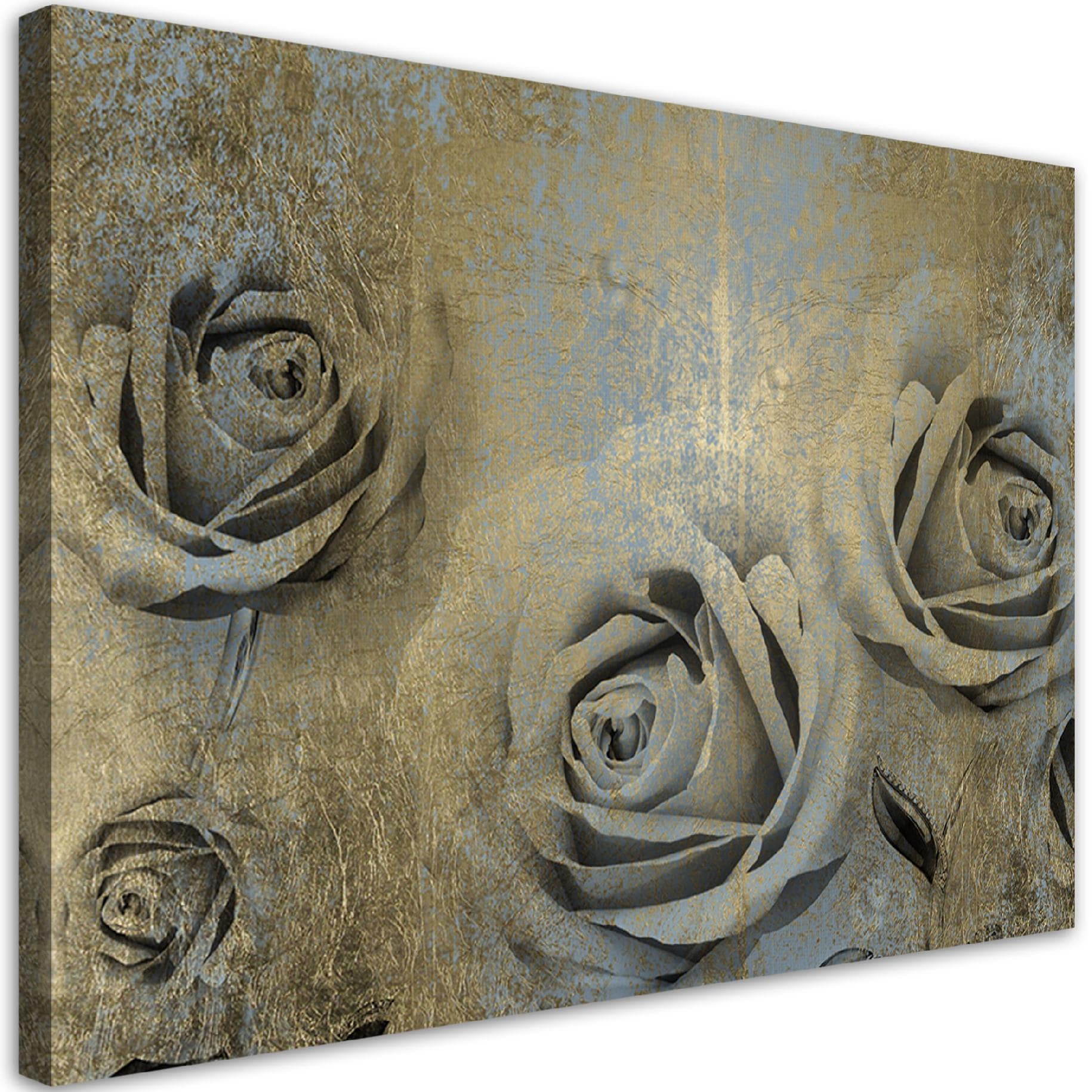 Canvasbillede, Gyldne roser