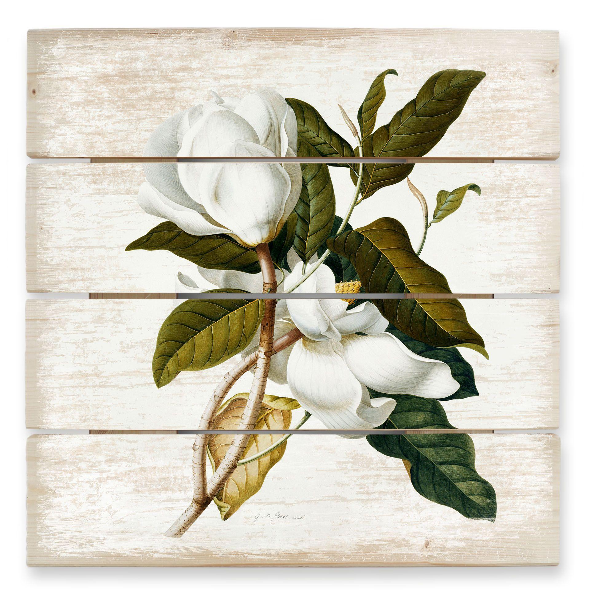 Cuadro de madera Ehret - Magnolia - 40x41,5 cm