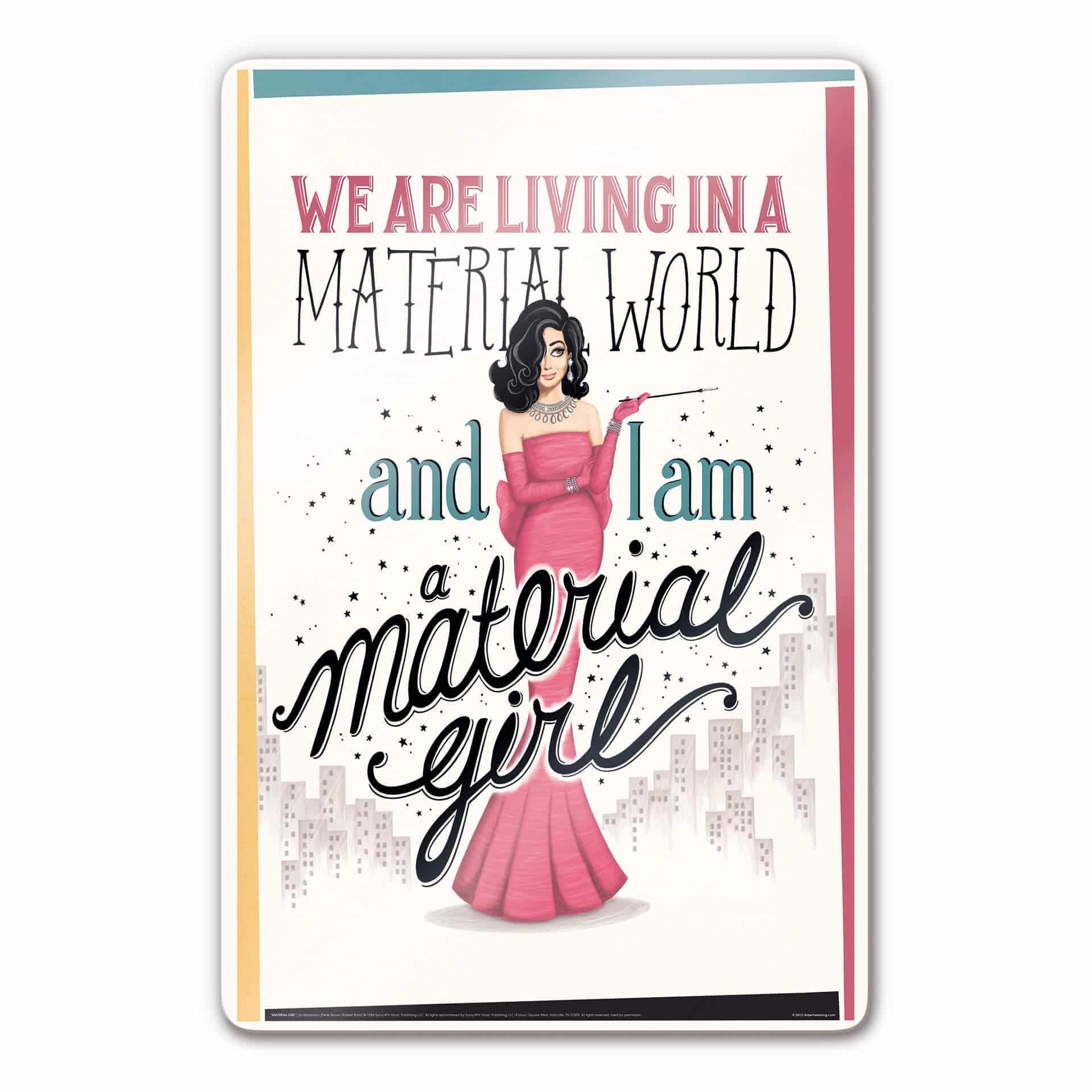 Tableau en verre Tohmé  - Material Girl