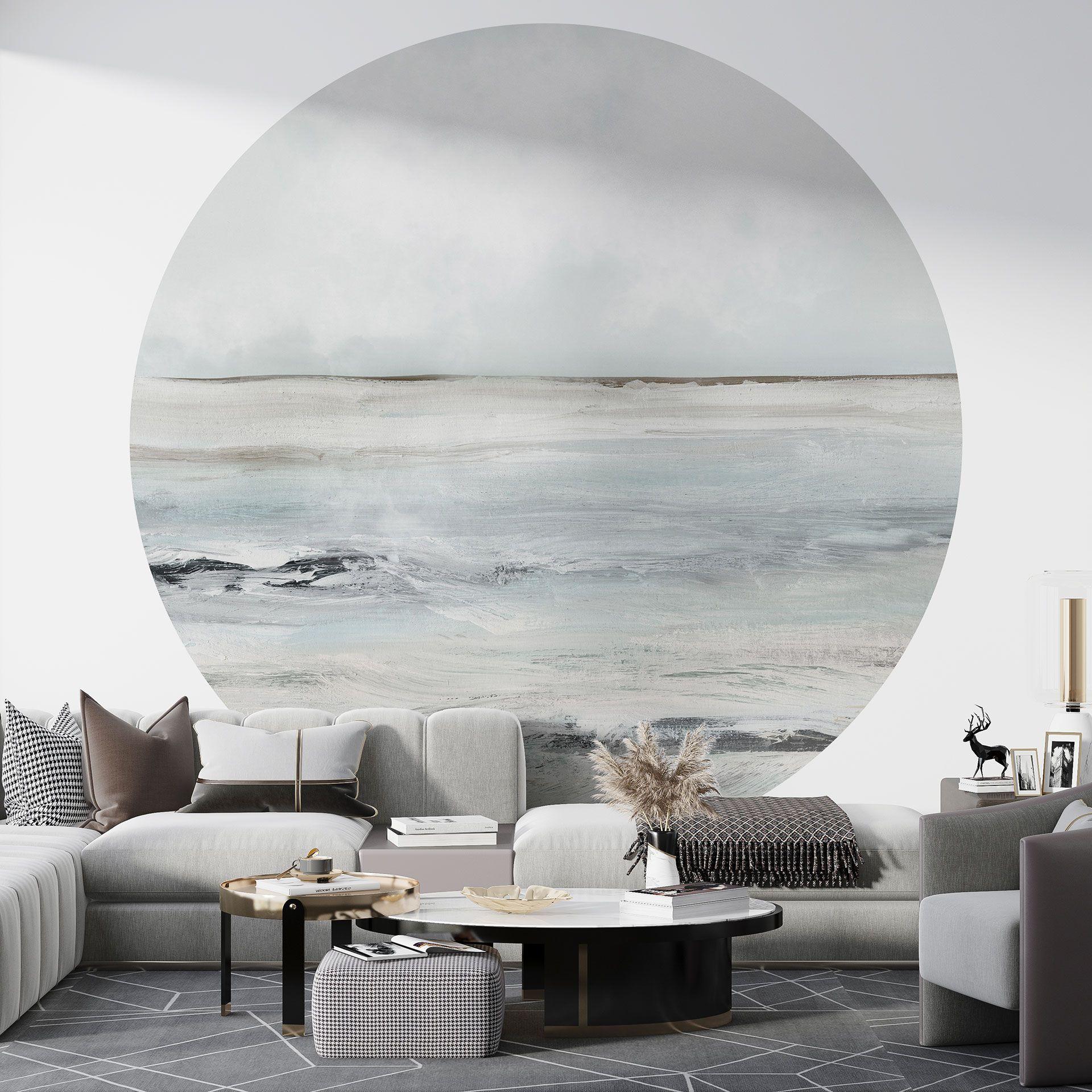 Tapet cirkel Bølger ved Sandy Bay - Hobday - vliesetapet/selvklæbende non-woven tapet
