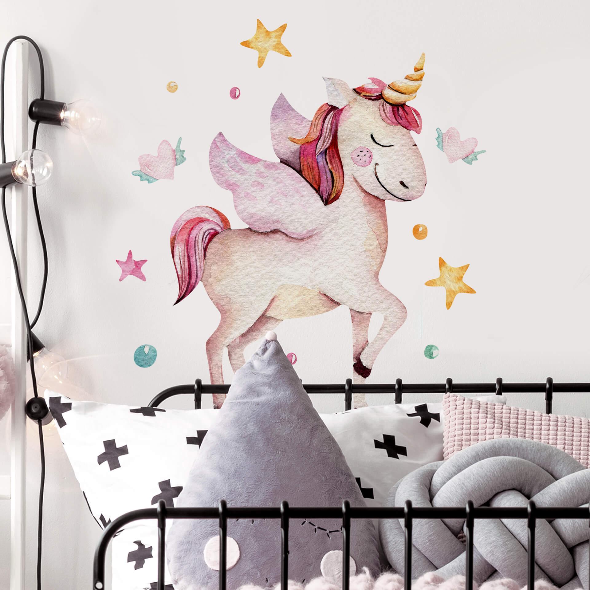 Sticker mural Kvilis - Licorne ailée