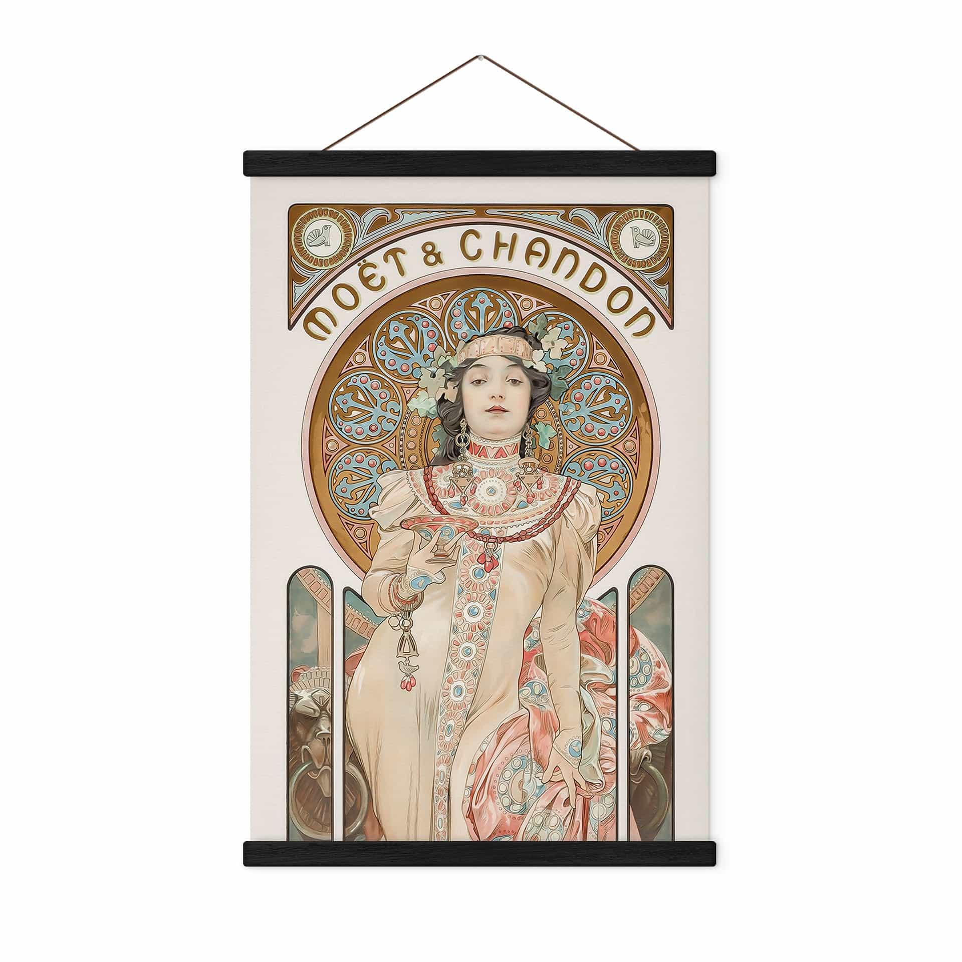 Póster de tela Moet and Chandon Dry Imperial - Mucha