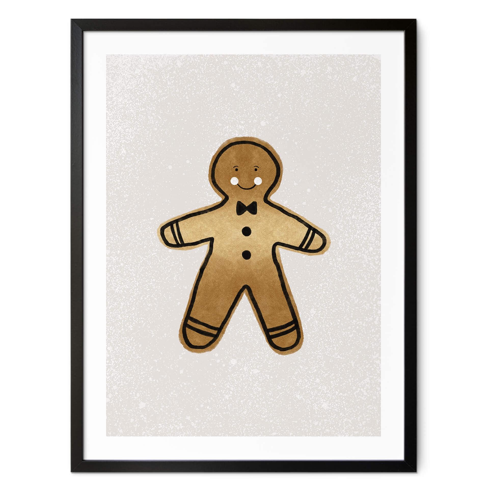 Póster de Navidad - Hombre de pan de jengibre - Orara Studio