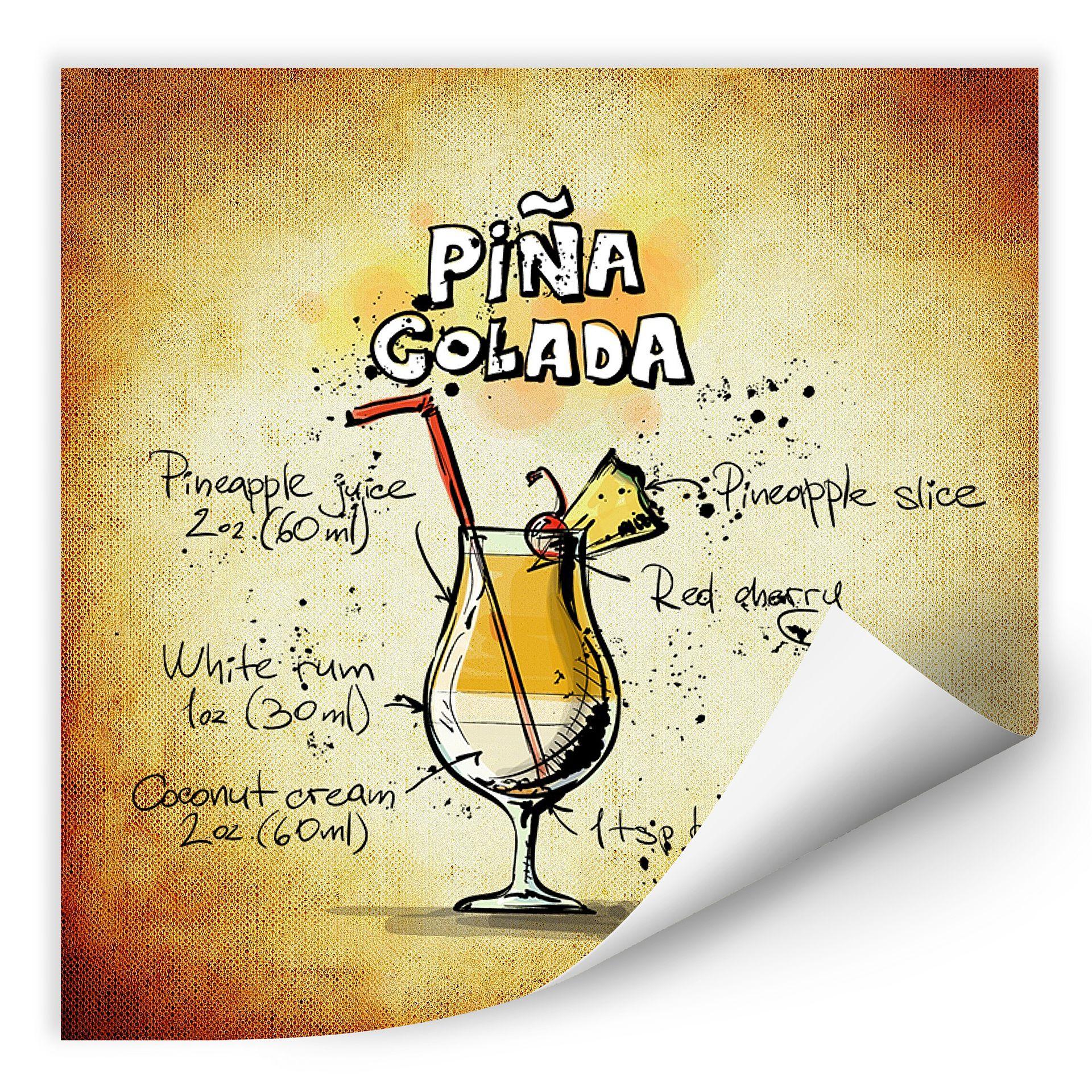 Zelfklevende Poster - Pina Colada 