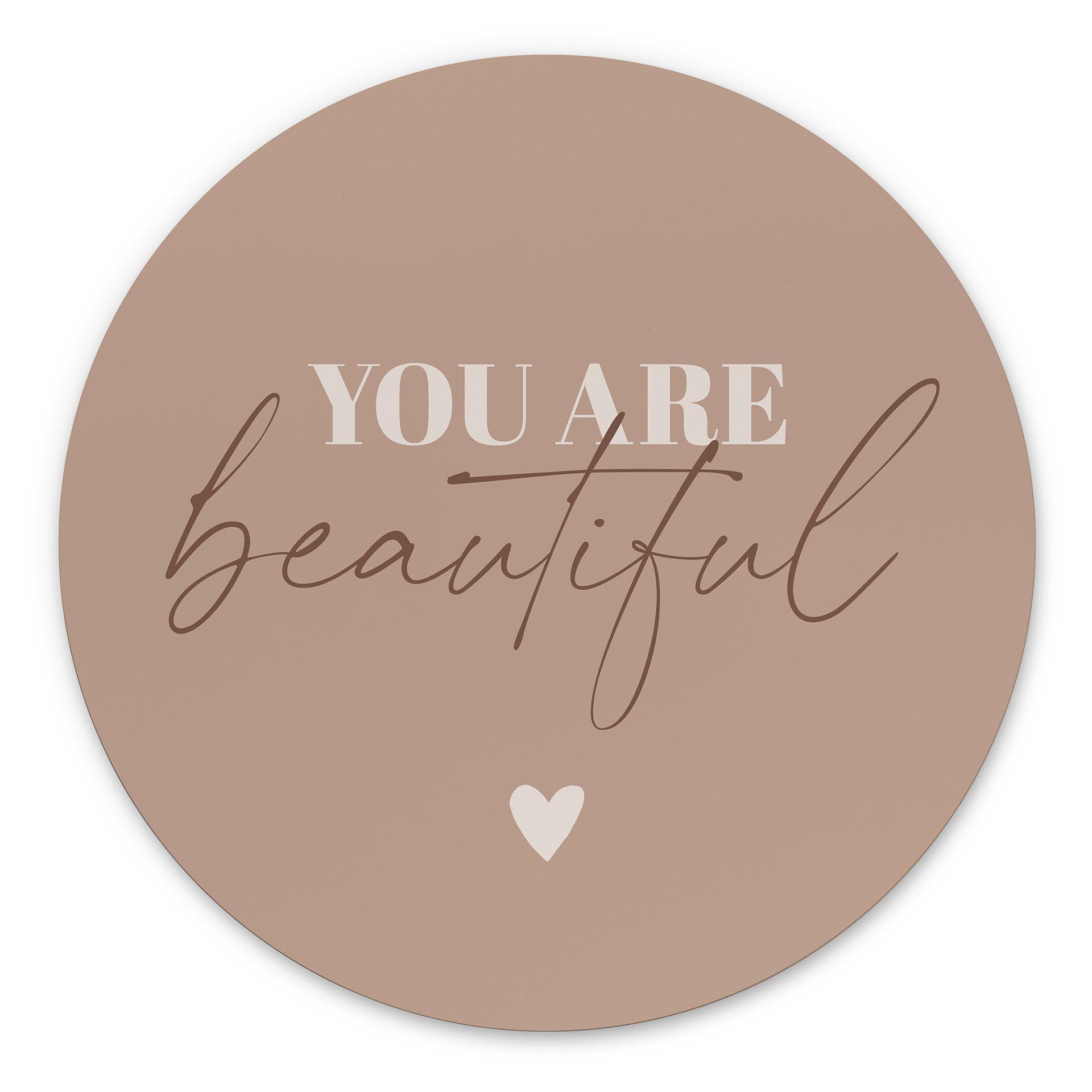 Dibond vægdekoration You are beautiful – print på aluminium (Alu-Dibond)