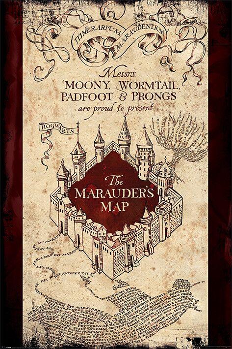 Poster, film poster Harry Potter - Map of the Drifter 61x91,5 cm
