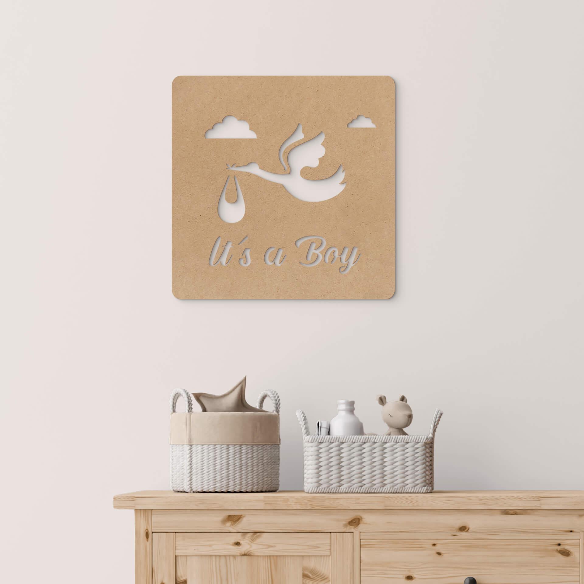 MDF-dekoration Baby - It's a Boy