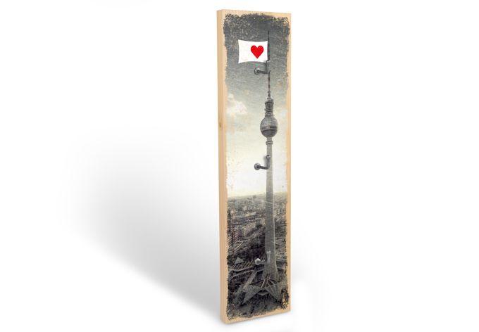 Sleutelbord I love Berlin + 3 Haken