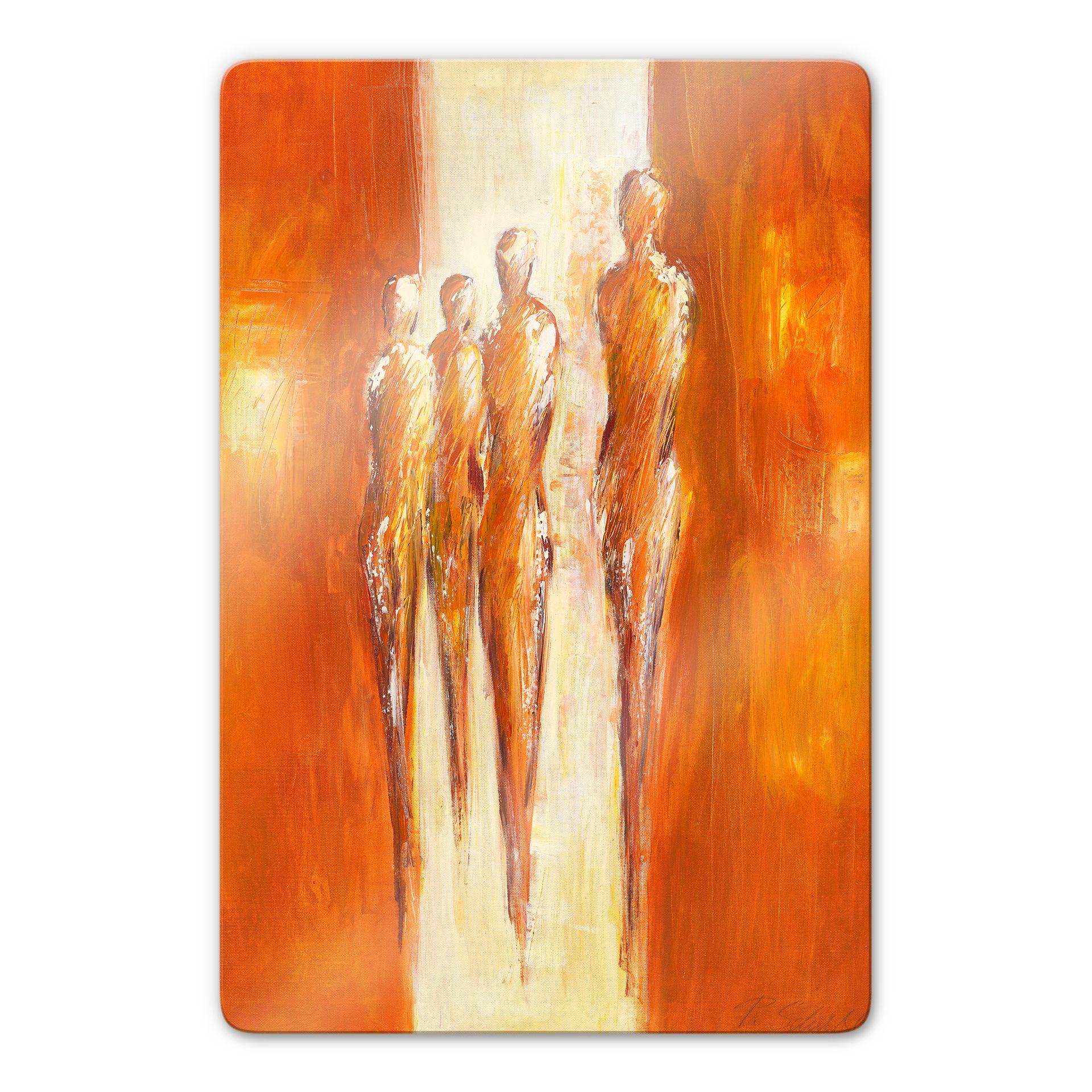 Glasschilderijen Schüßler - Vier Figuren in Oranje 02