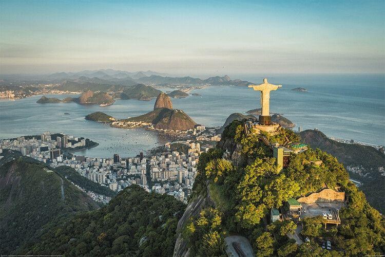 Poster Rio de Janeiro - Christ and Botafogo Bay 91,5x61 cm