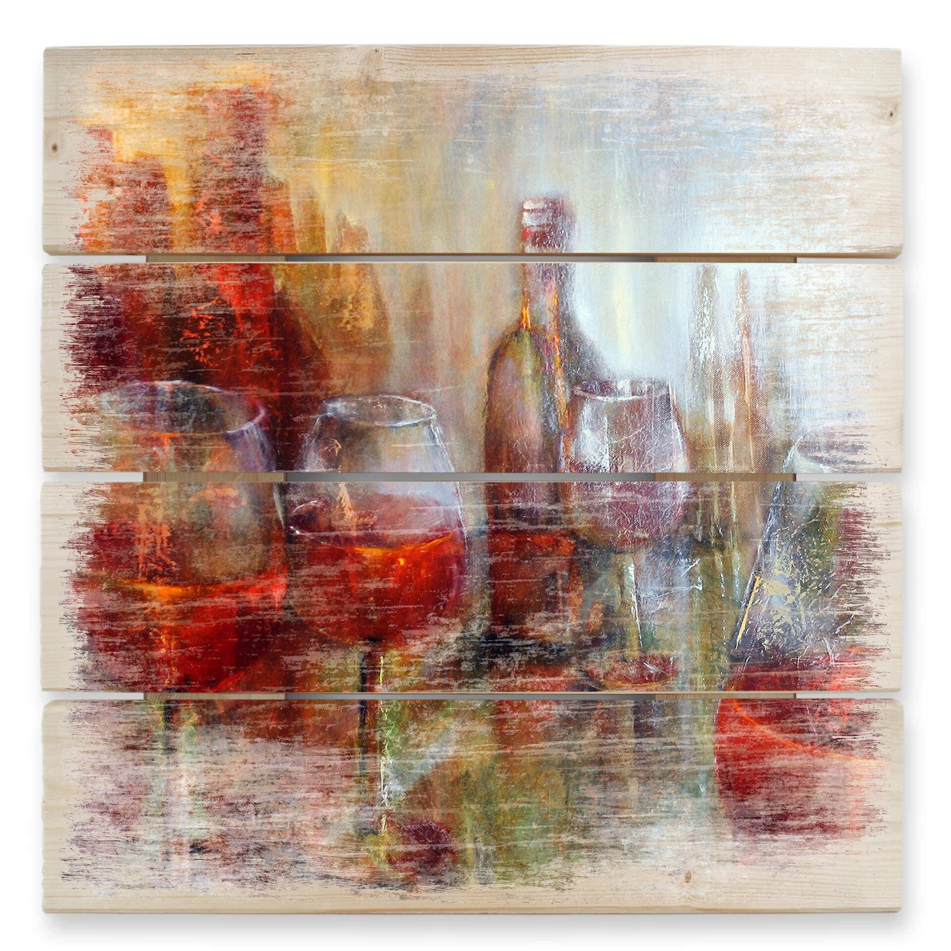 Cuadro de madera Schmucker - Borgoña tardío - 40x41,5 cm